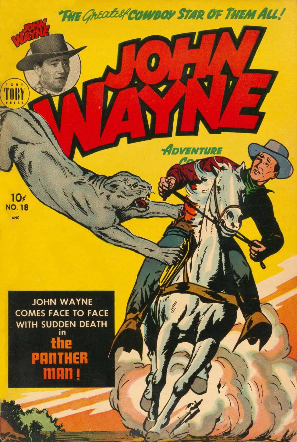 Book Cover For John Wayne Adventure Comics 18 (alt)