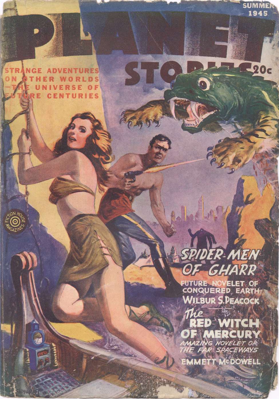 Book Cover For Planet Stories v2 11 -Spider Men of Gharr - Wilbur S. Peacock