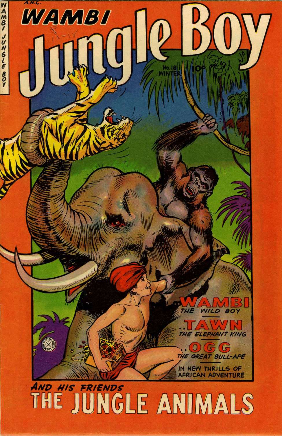 Book Cover For Wambi, Jungle Boy 18 (alt) - Version 2