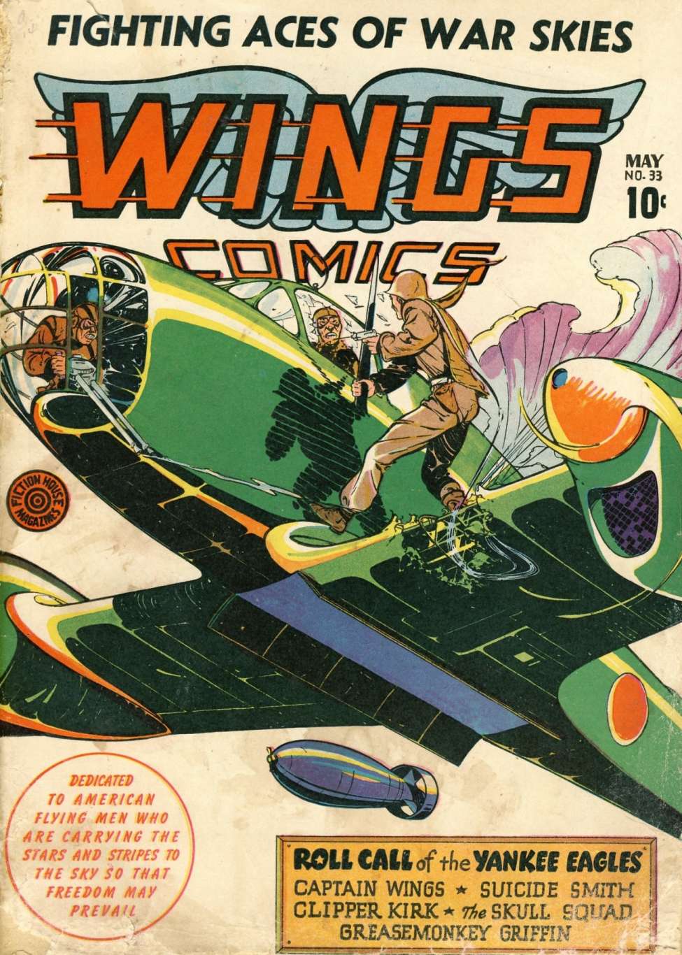 Comic Book Cover For Wings Comics 33 - Version 1