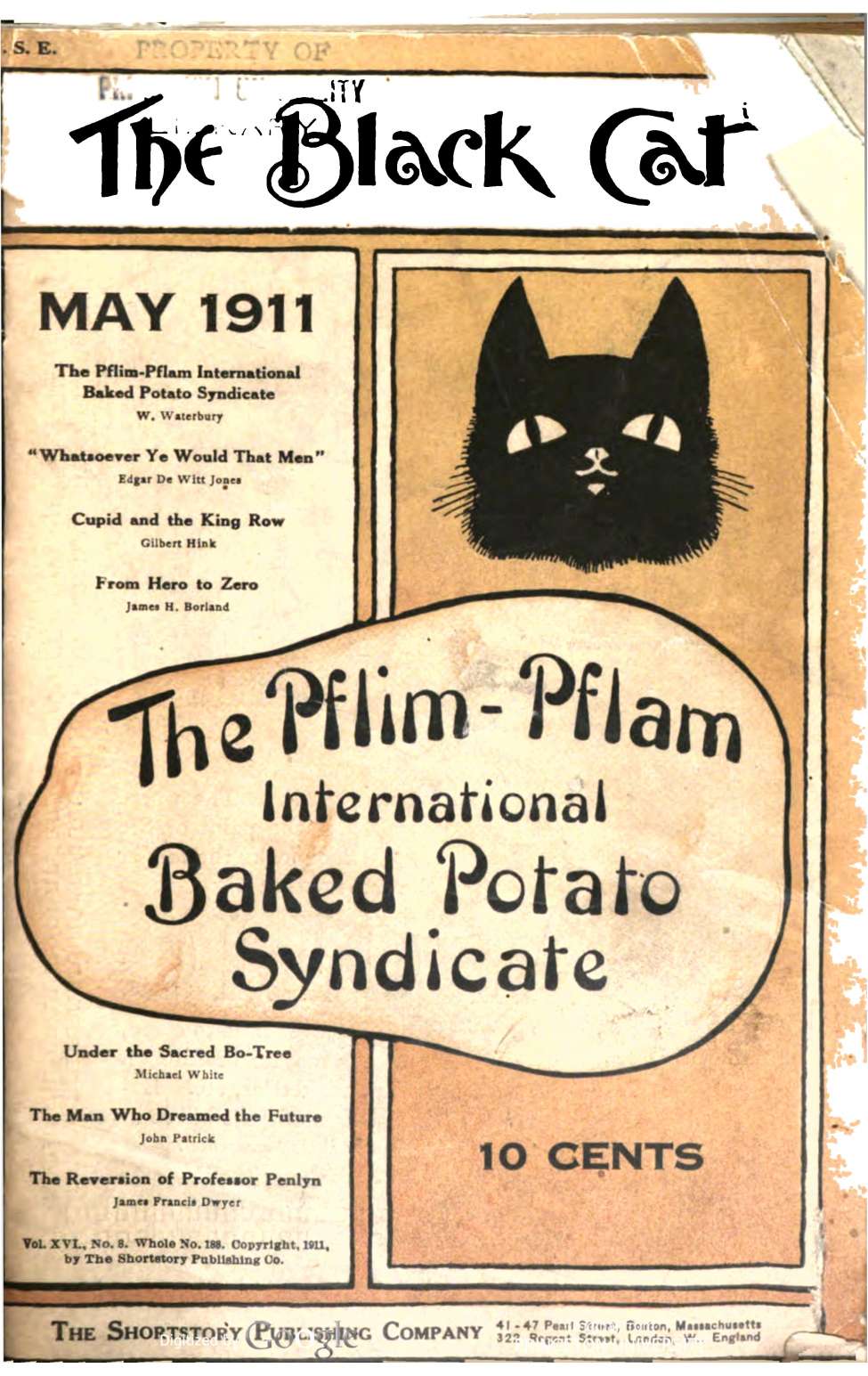 Book Cover For The Black Cat v16 8 - The Pflim-Pflam International Baked Potato Syndicate