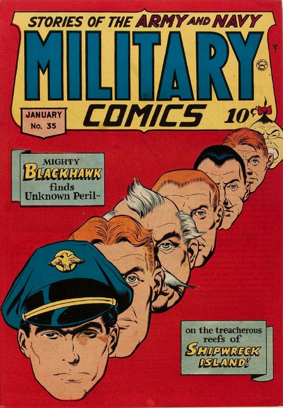 Book Cover For Military Comics 35 - Version 2