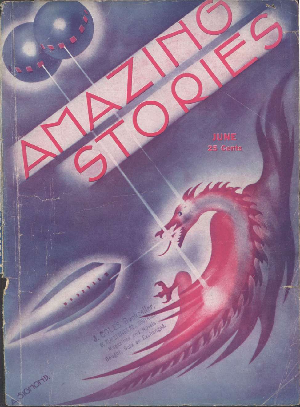Book Cover For Amazing Stories v8 3 - Tumithak in Shawm - Charles R. Tanner