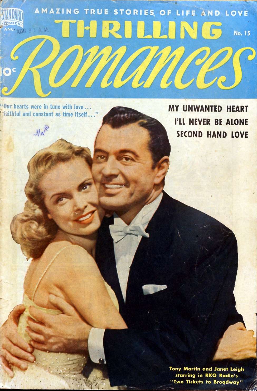 Comic Book Cover For Thrilling Romances 15