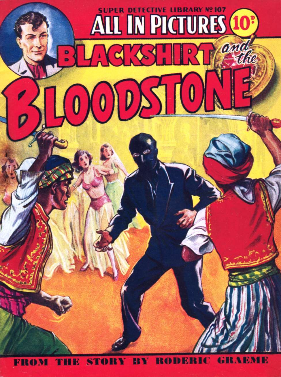 Book Cover For Super Detective Library 107 - Blackshirt and The Bloodstone