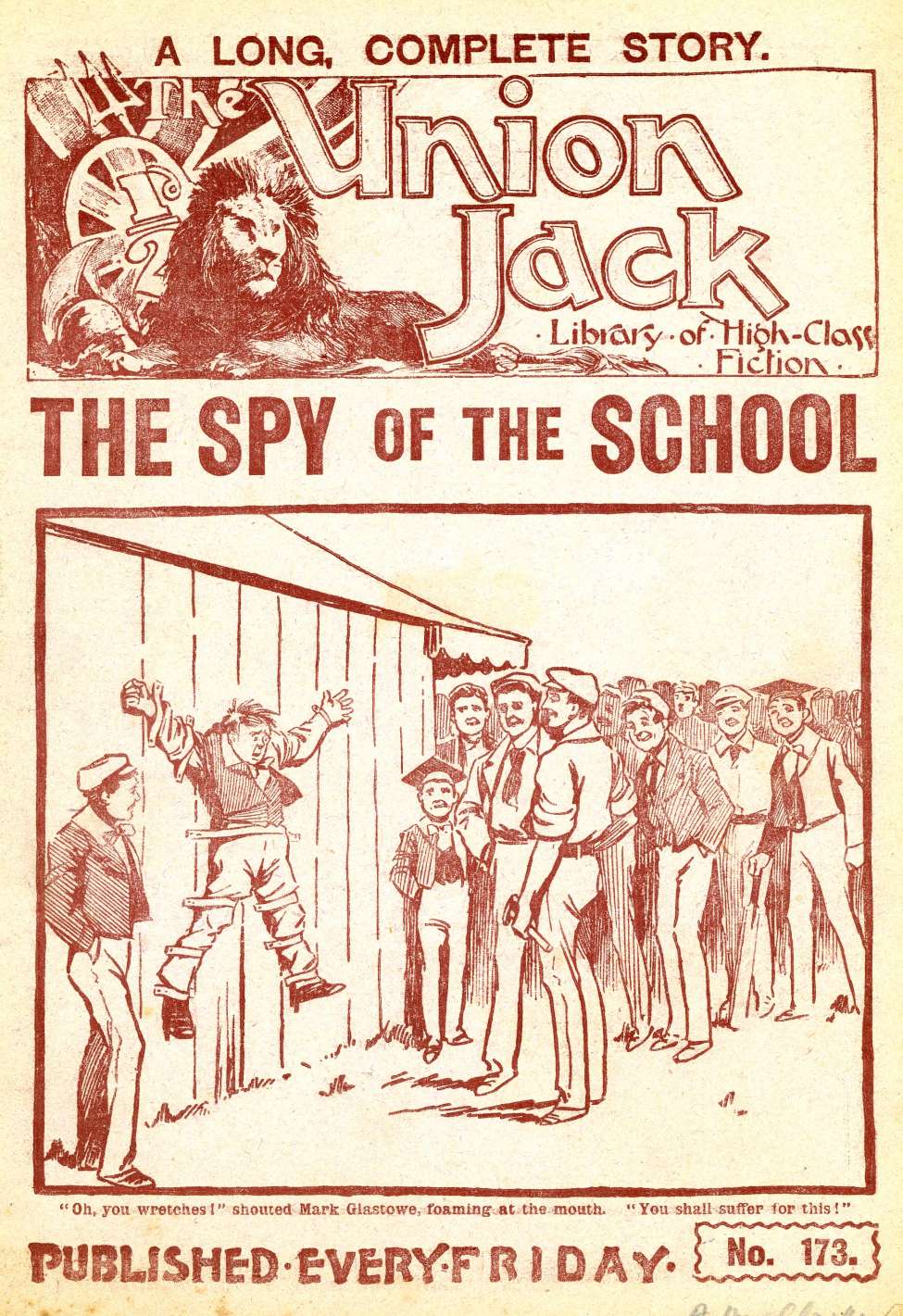 Comic Book Cover For The Union Jack 173 - The Spy of the School