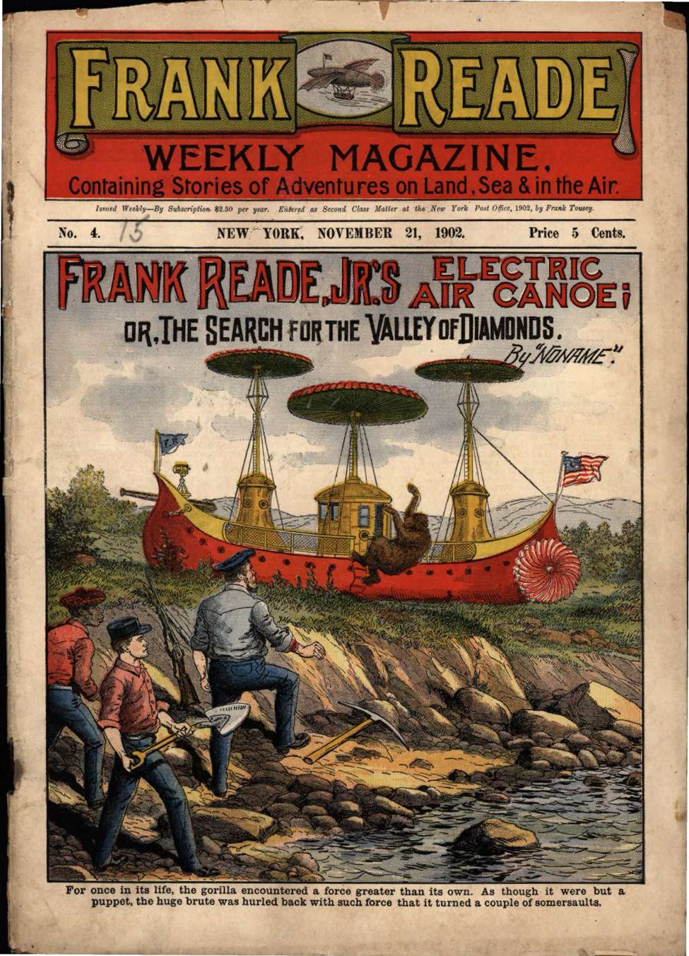 Book Cover For v1 4 - Frank Reade, Jr.'s Electric Air Canoe