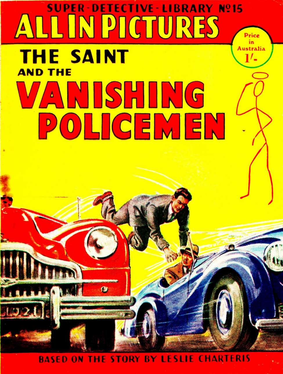 Comic Book Cover For Super Detective Library 15 - The Saint and The Vanishing Policeman