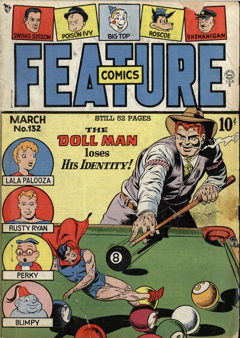 Comic Book Cover For Feature Comics 132