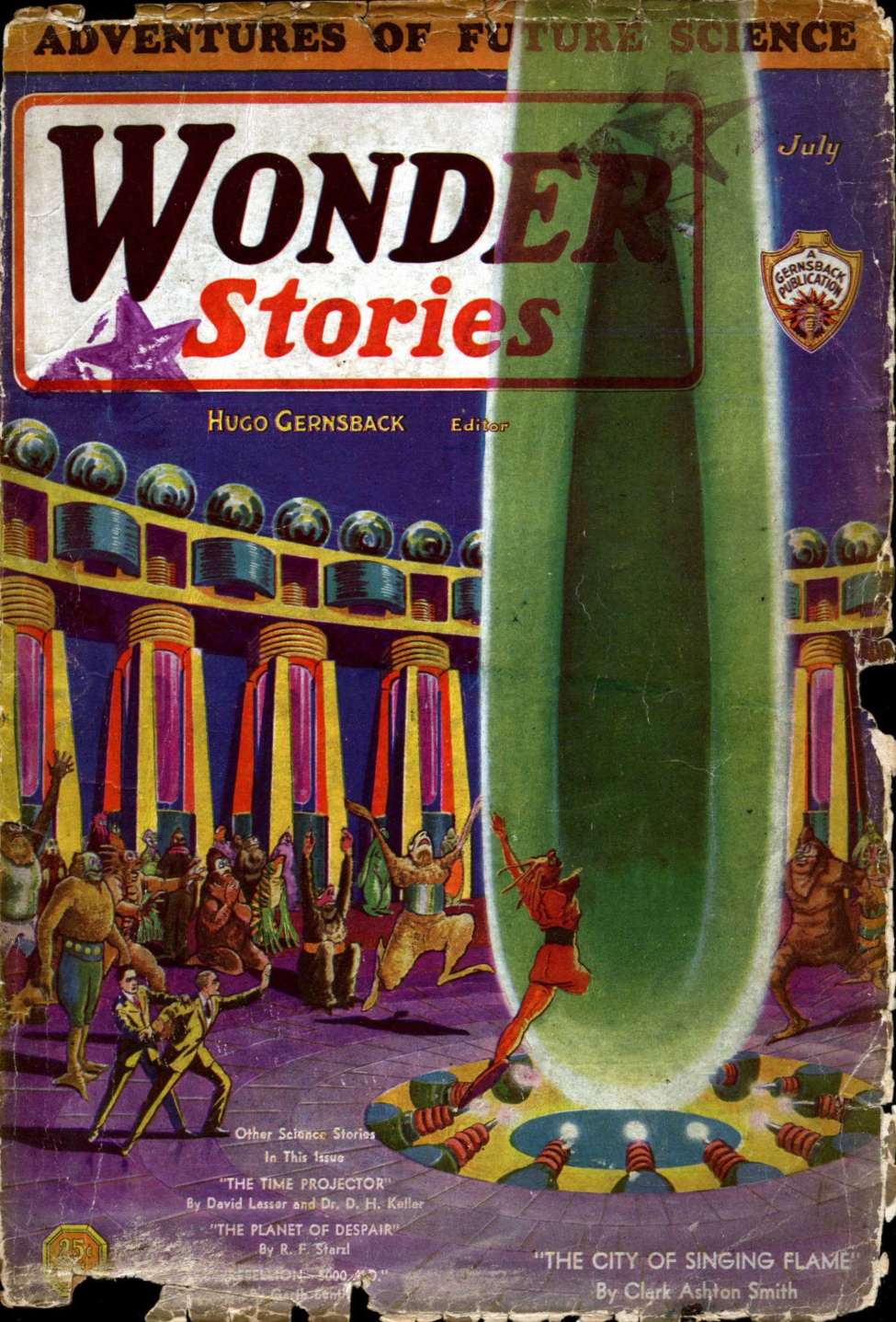 Book Cover For Wonder Stories v3 2 - The Time Projector - David Lasser