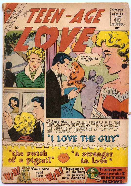Comic Book Cover For Teen-Age Love 14