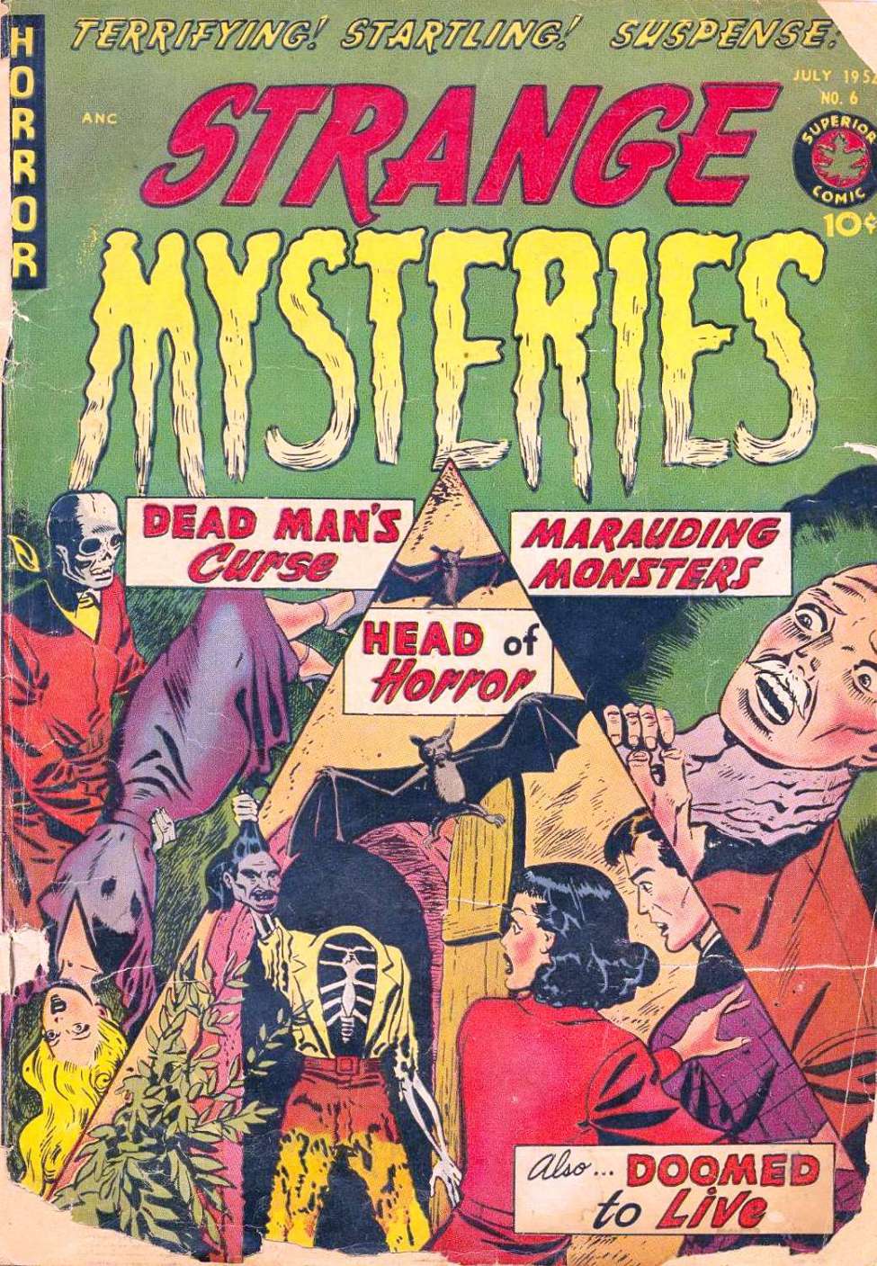 Comic Book Cover For Strange Mysteries 6