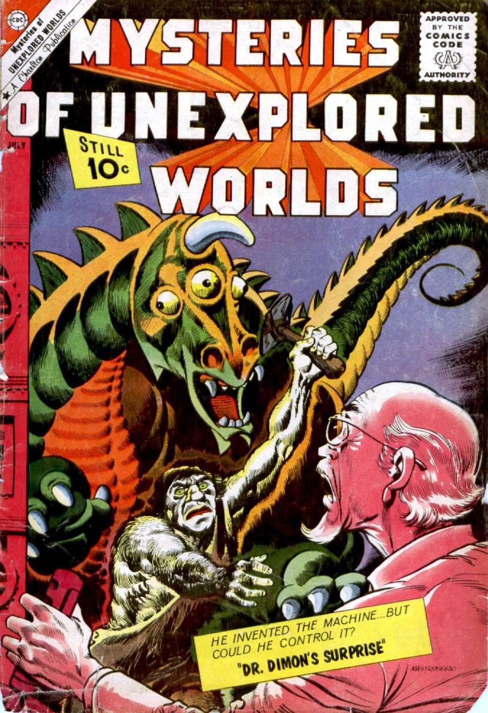 Comic Book Cover For Mysteries of Unexplored Worlds 25 - Version 1