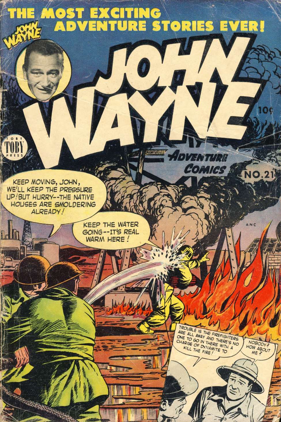 Comic Book Cover For John Wayne Adventure Comics 21