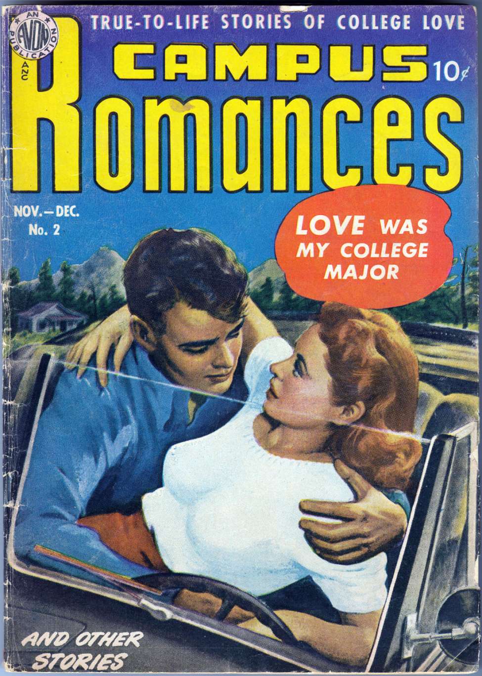 Comic Book Cover For Campus Romance 2