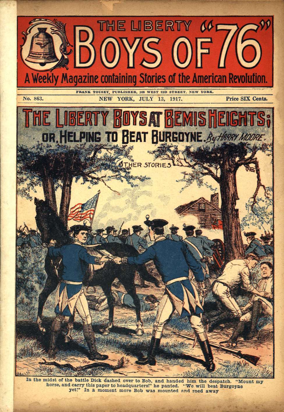 Book Cover For The Liberty Boys of 76 863 - The Liberty Boys at Bemis Heights