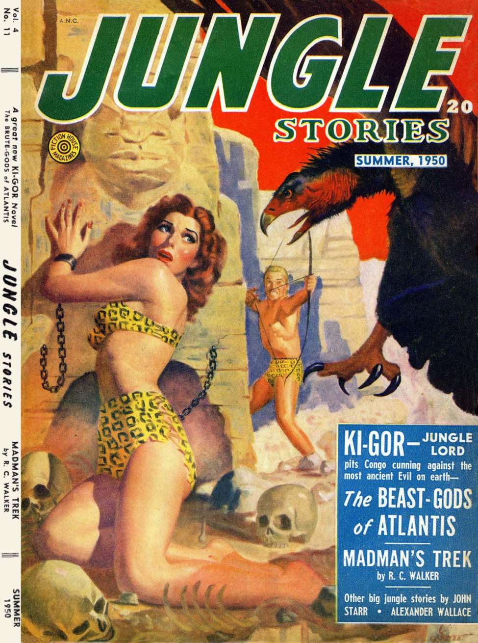 Book Cover For Jungle Stories v4 11 - The Beast-Gods of Atlantis - John Peter Drummond