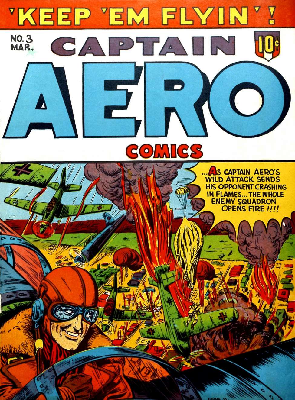 Comic Book Cover For Captain Aero Comics 3