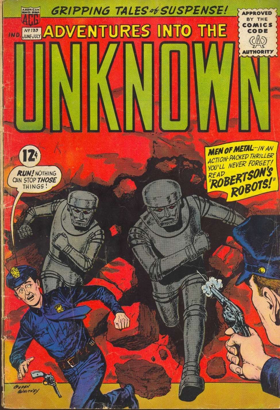 Comic Book Cover For Adventures into the Unknown 133
