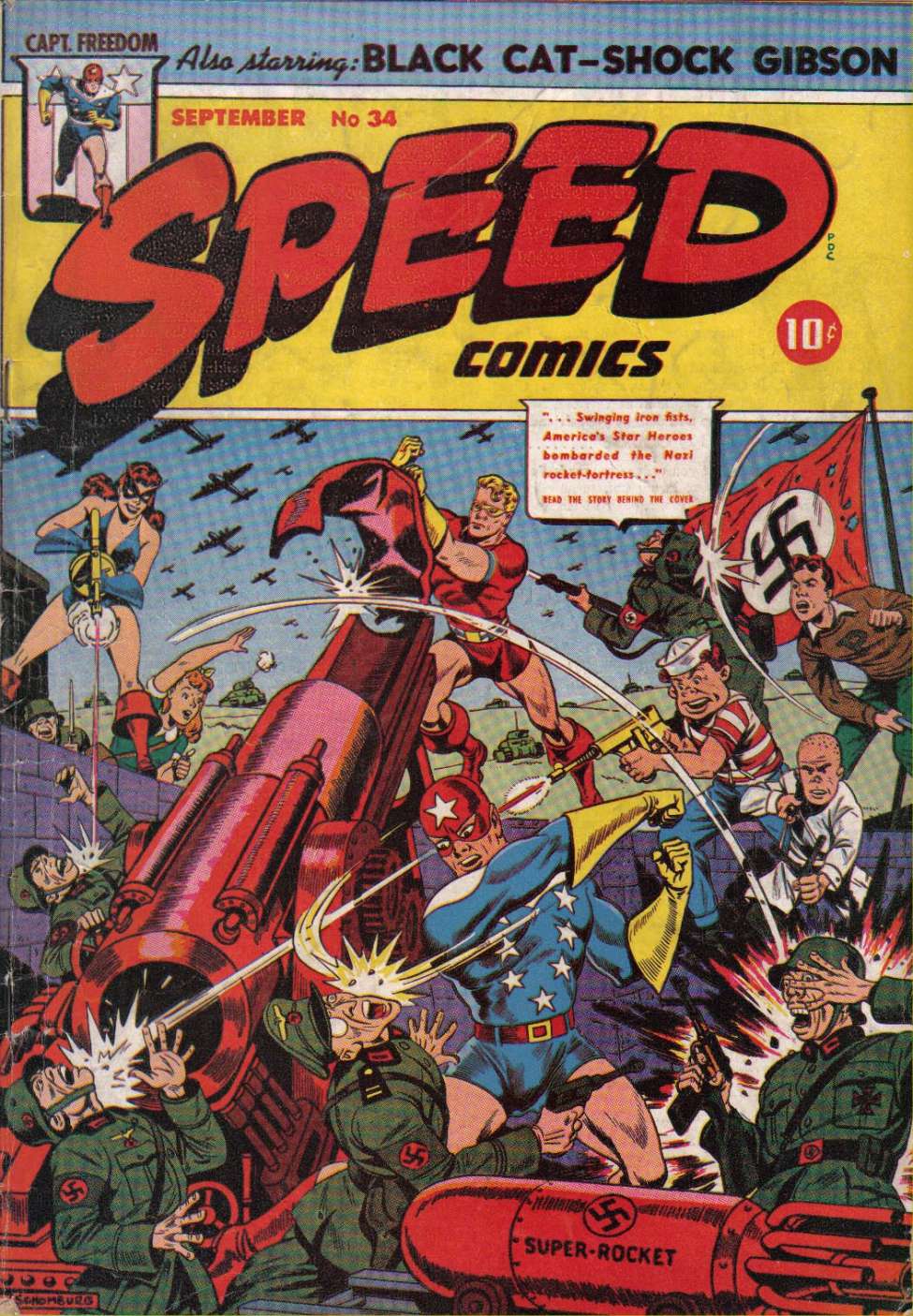 Comic Book Cover For Speed Comics 34