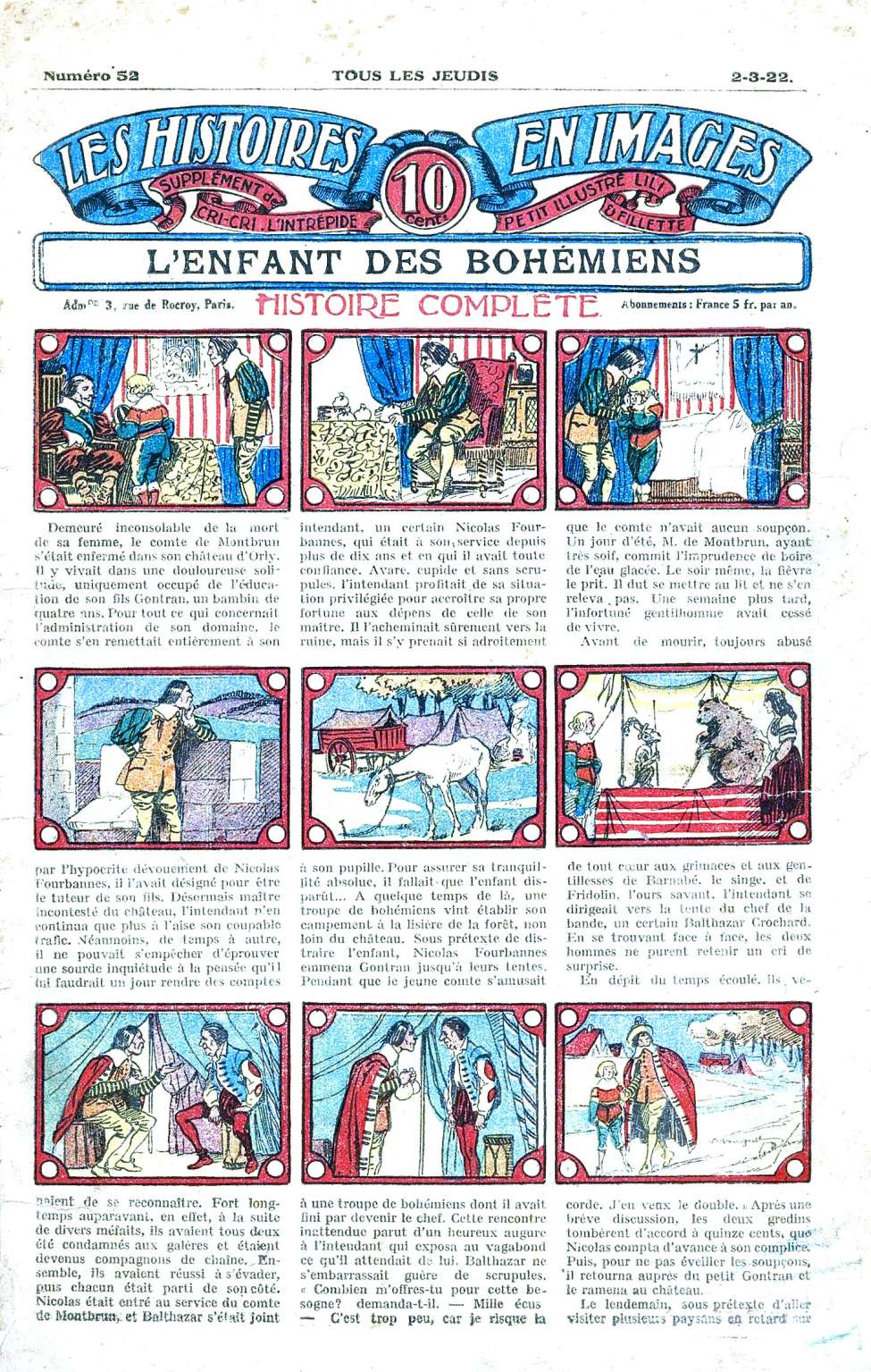 Book Cover For Les Histoires en Images 52 - L`Enfant des Boh&eacute;miens