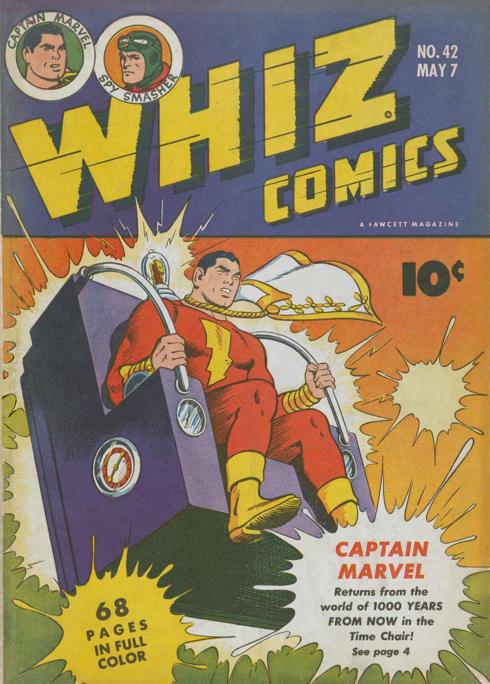 Comic Book Cover For Whiz Comics 42