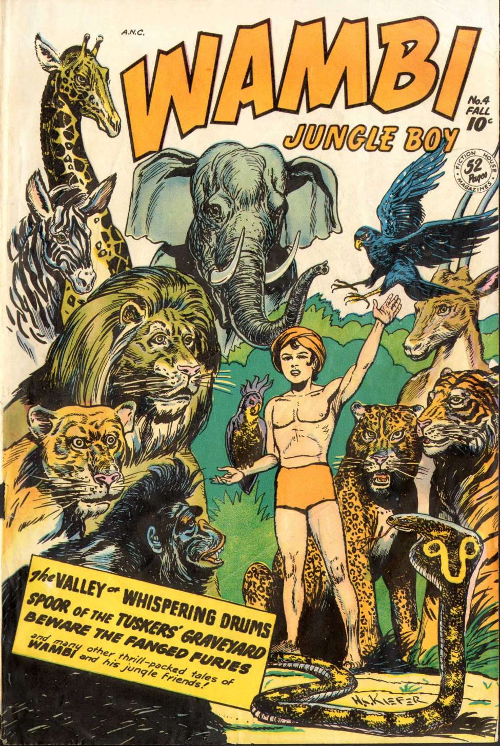 Comic Book Cover For Wambi, Jungle Boy 4