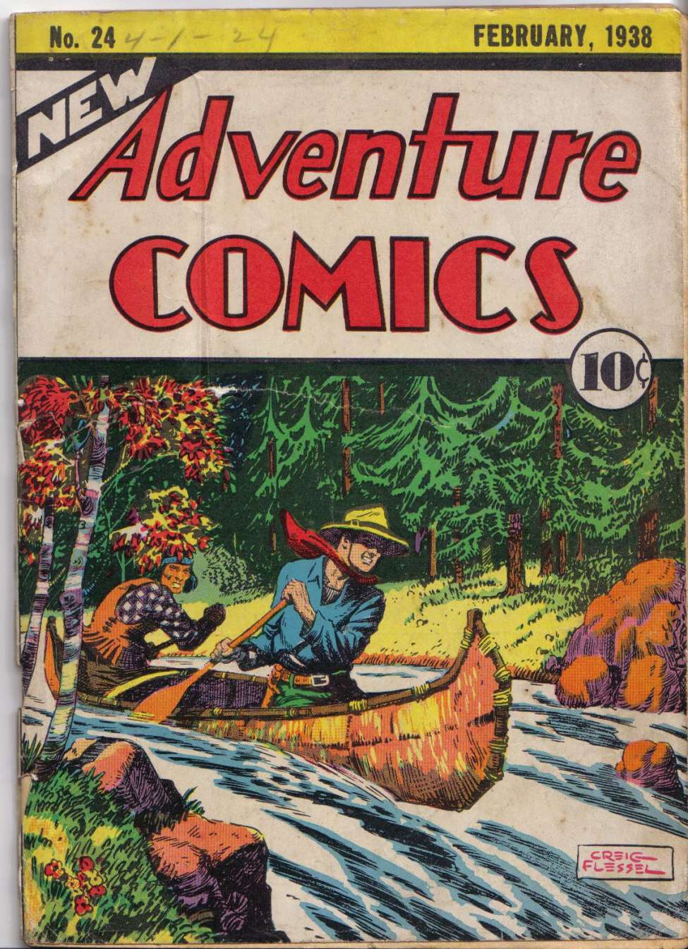 Comic Book Cover For New Adventure Comics 24