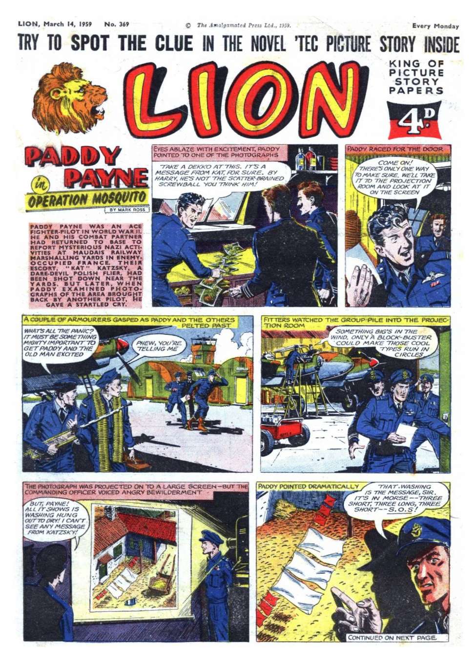 Comic Book Cover For Lion 369