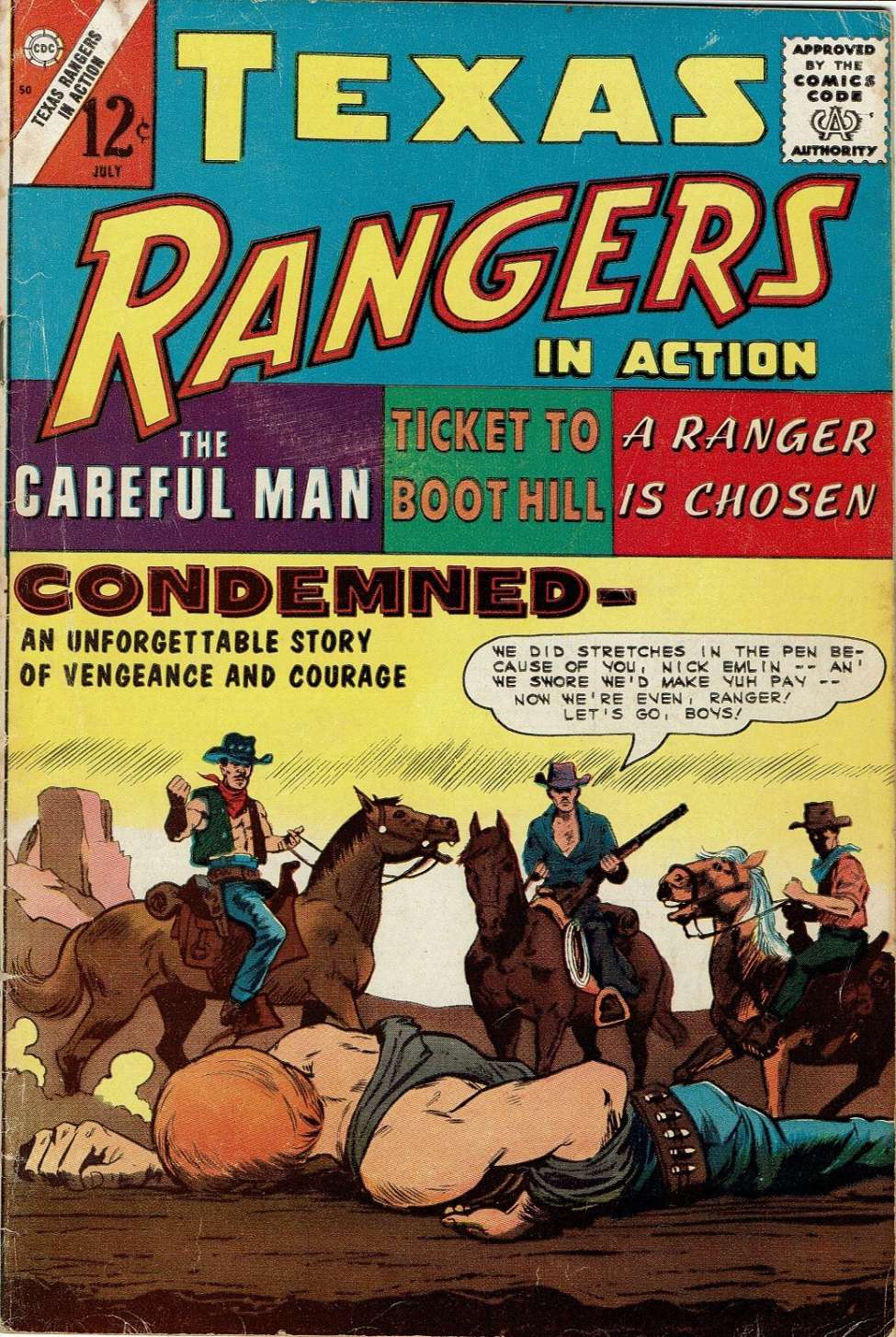 Comic Book Cover For Texas Rangers in Action 50