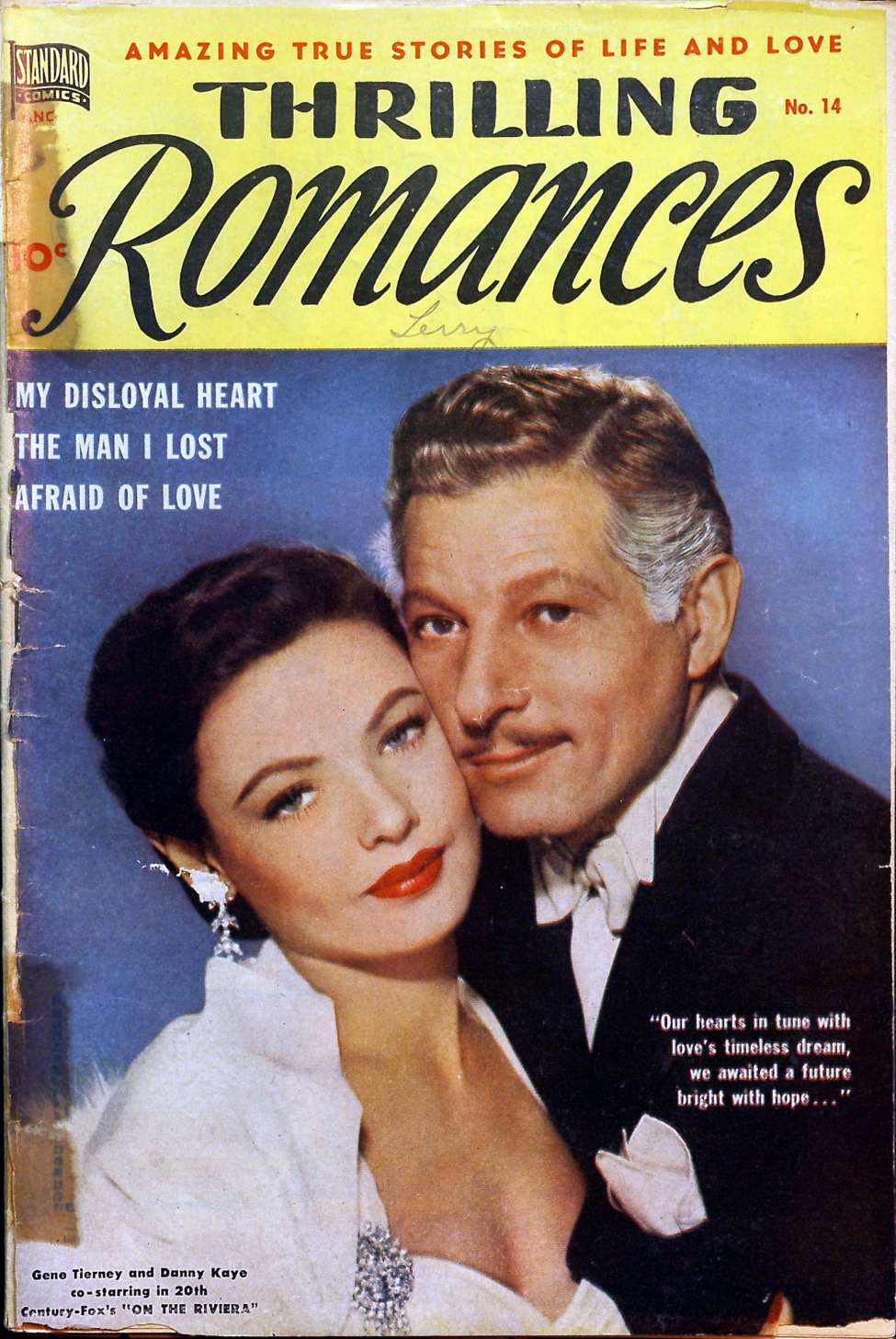 Comic Book Cover For Thrilling Romances 14