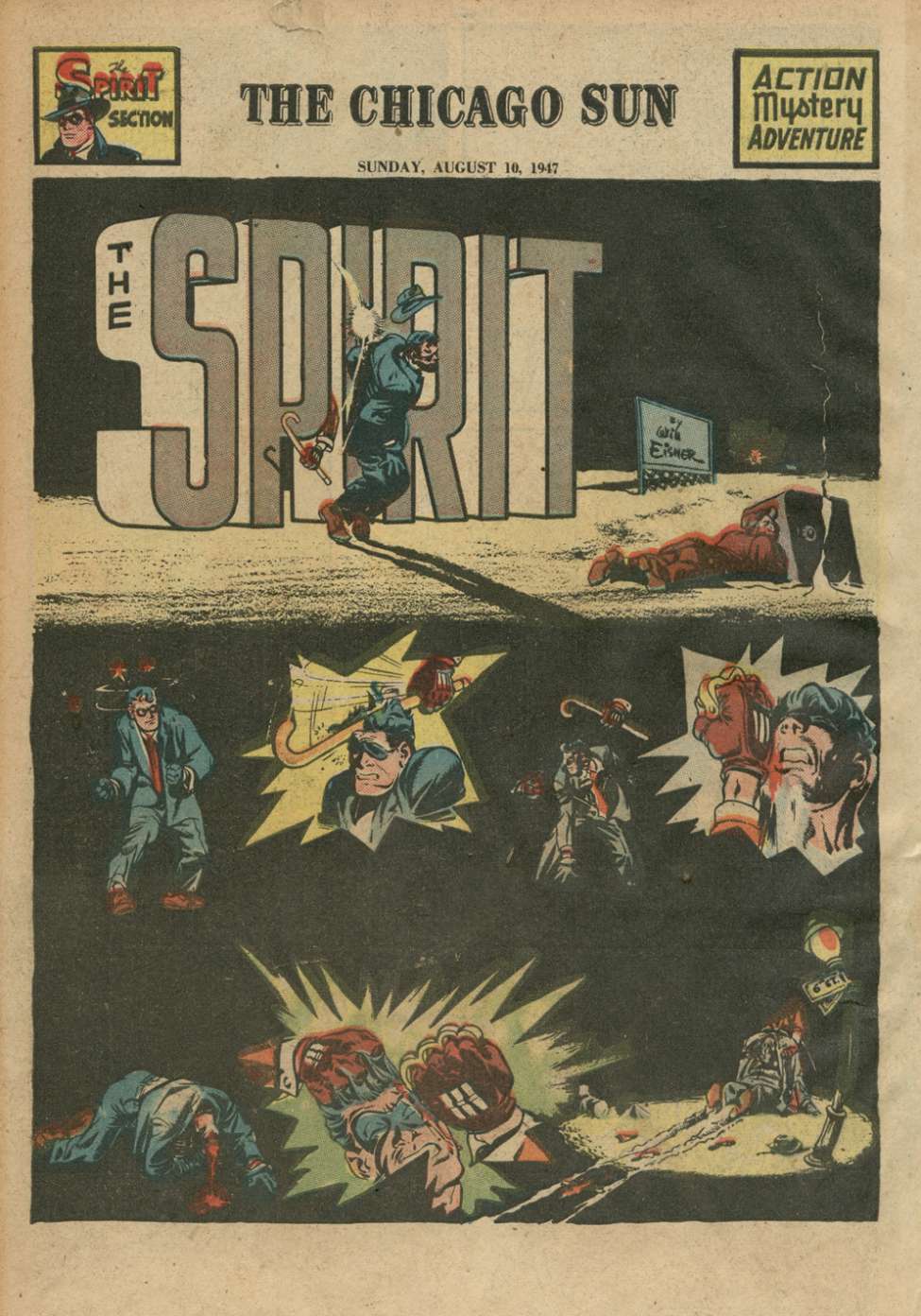 Comic Book Cover For The Spirit (1947-08-10) - Chicago Sun