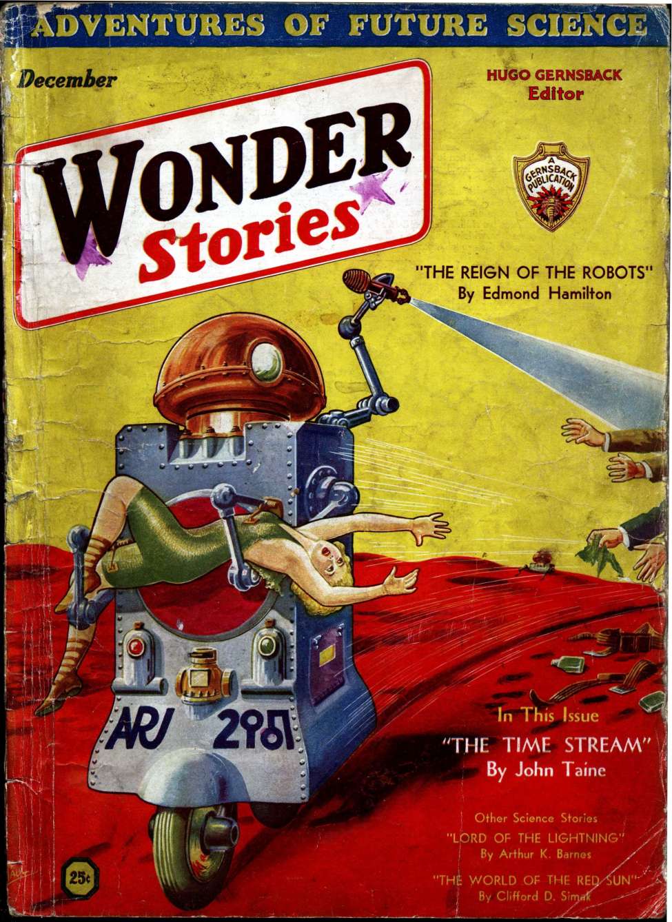 Book Cover For Wonder Stories v3 7 - The Time Stream - serial by John Taine