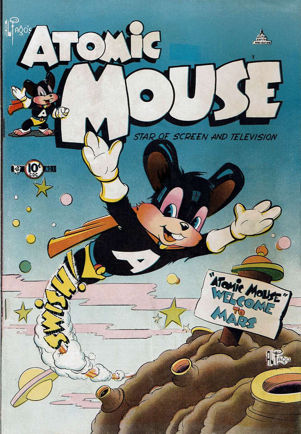 Comic Book Cover For Atomic Mouse 1 - Version 2