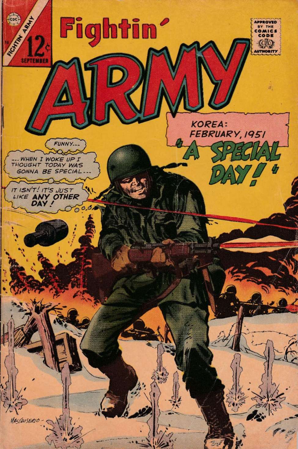 Comic Book Cover For Fightin' Army 70