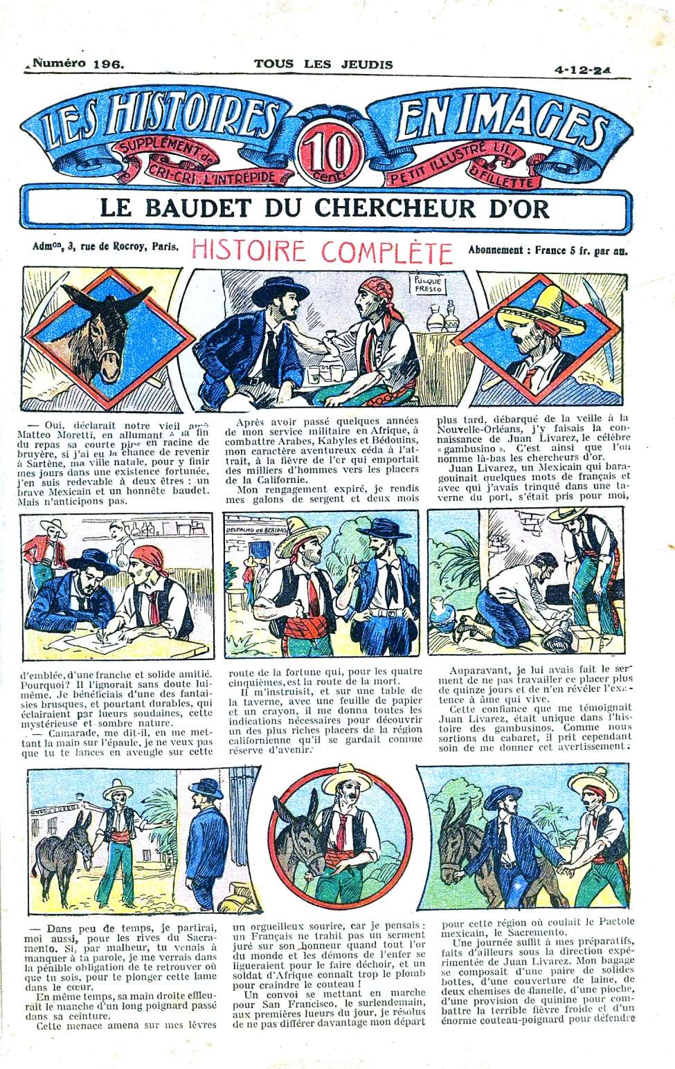Book Cover For Les Histoires en Images 196 - Le Baudet du Chercheur d`Or