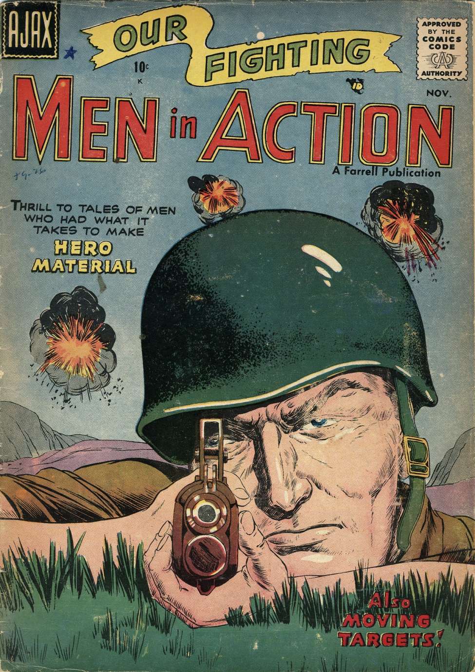 Comic Book Cover For Men in Action 4