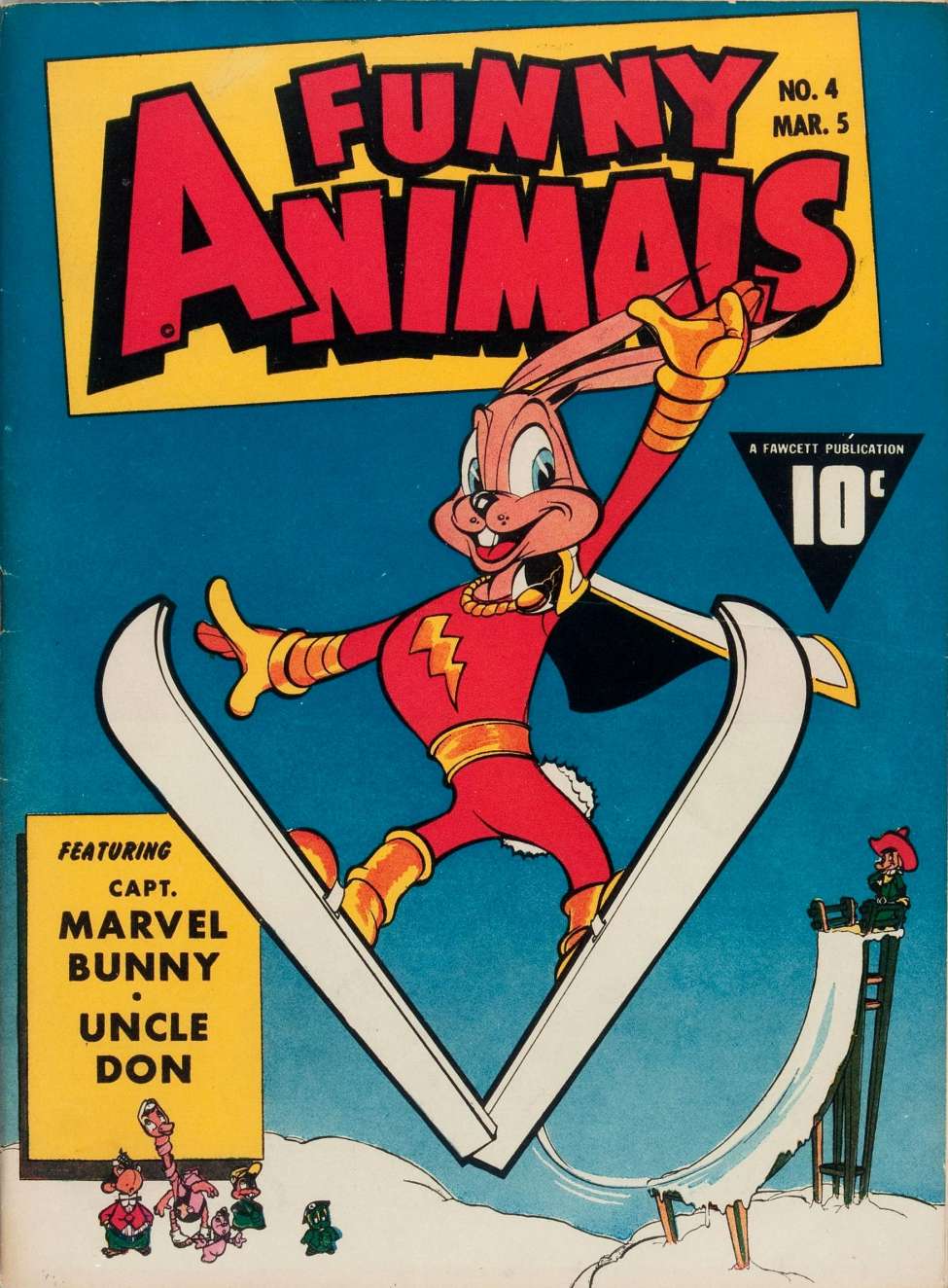 Comic Book Cover For Fawcett's Funny Animals 4
