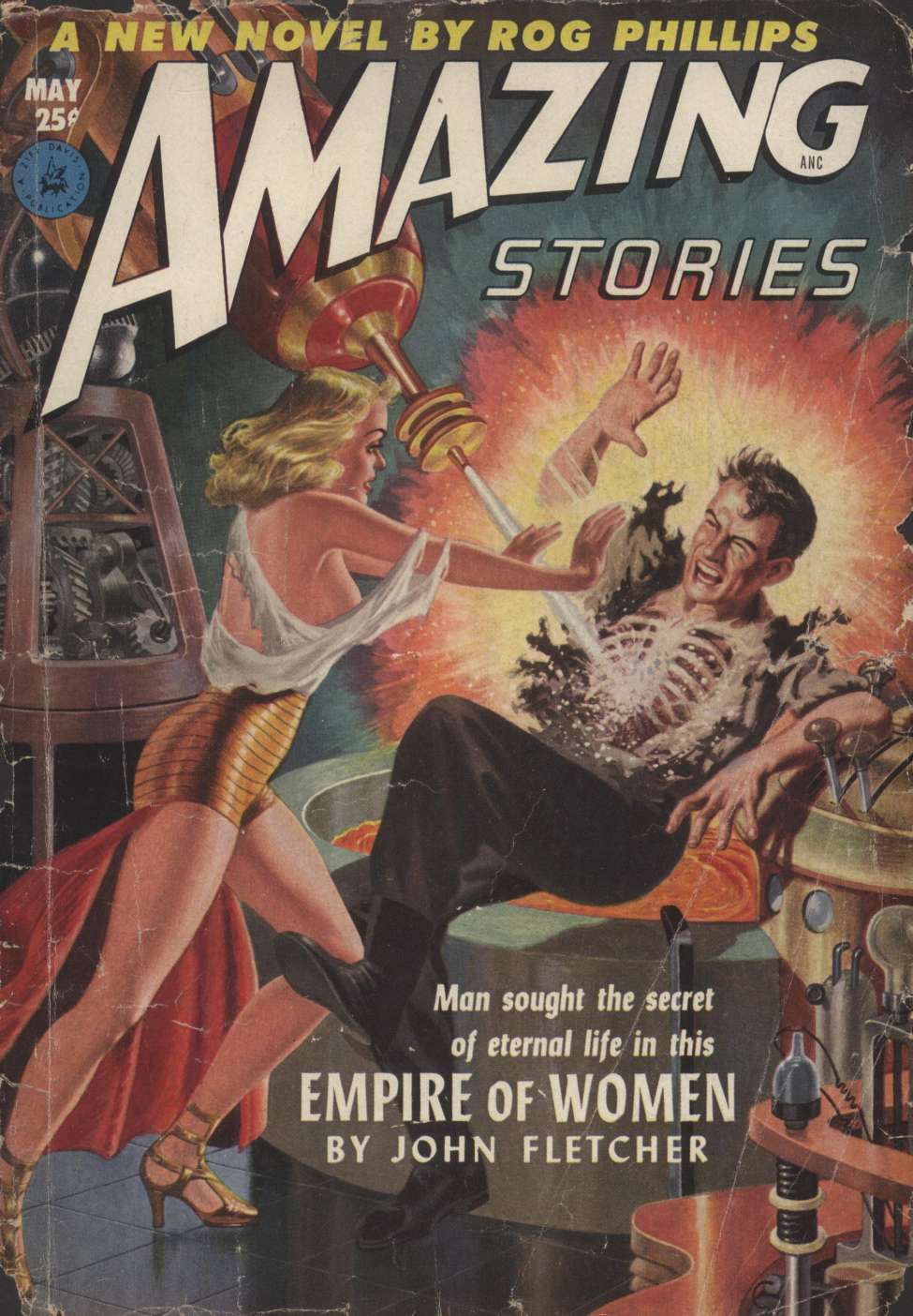 Comic Book Cover For Amazing Stories v26 5 - Empire of Women - John Fletcher