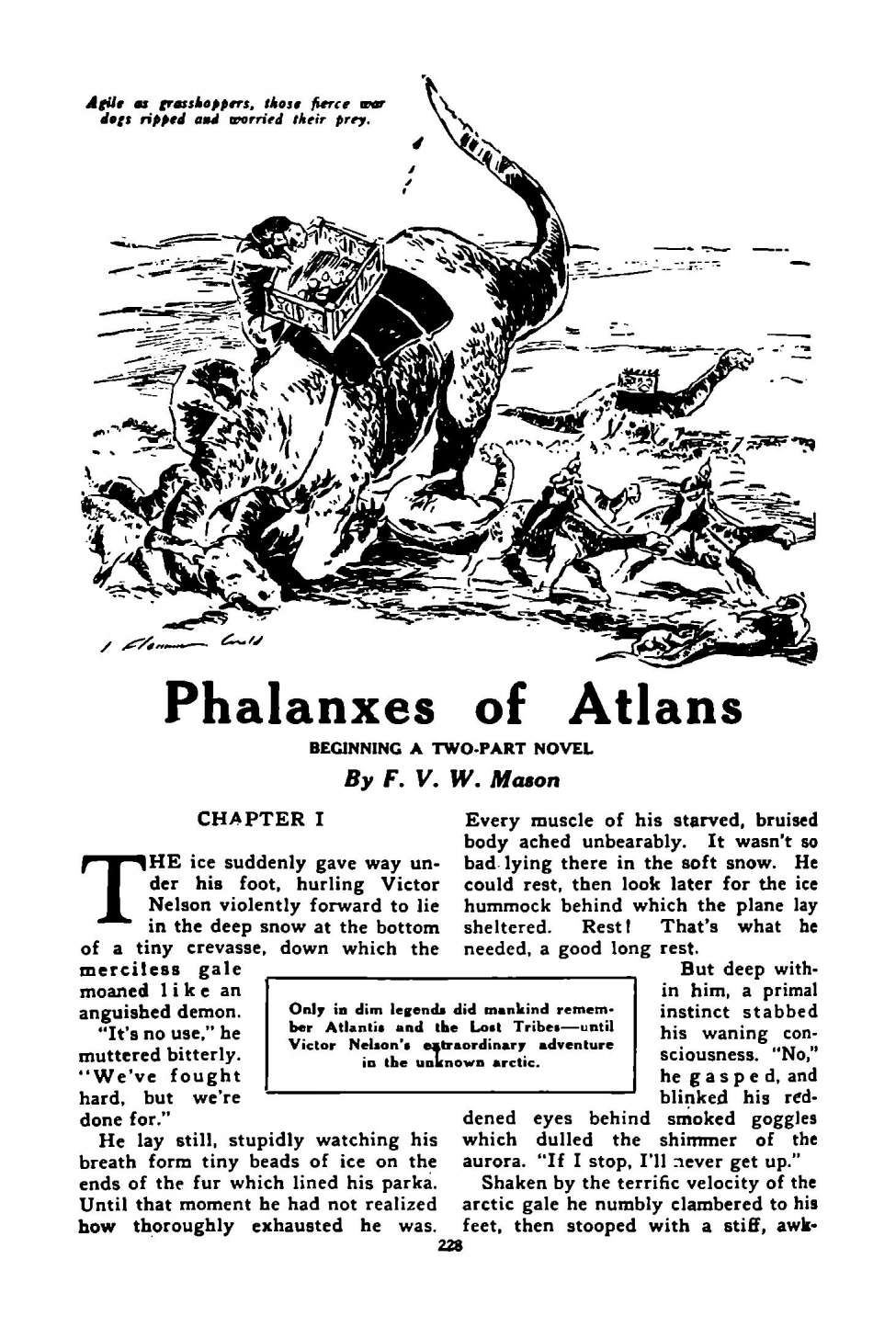 Comic Book Cover For Astounding Serial - Phalanxes of Atlans - F V W Mason