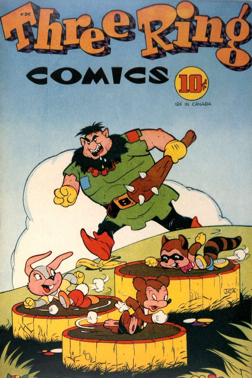 Comic Book Cover For Three Ring Comics 1