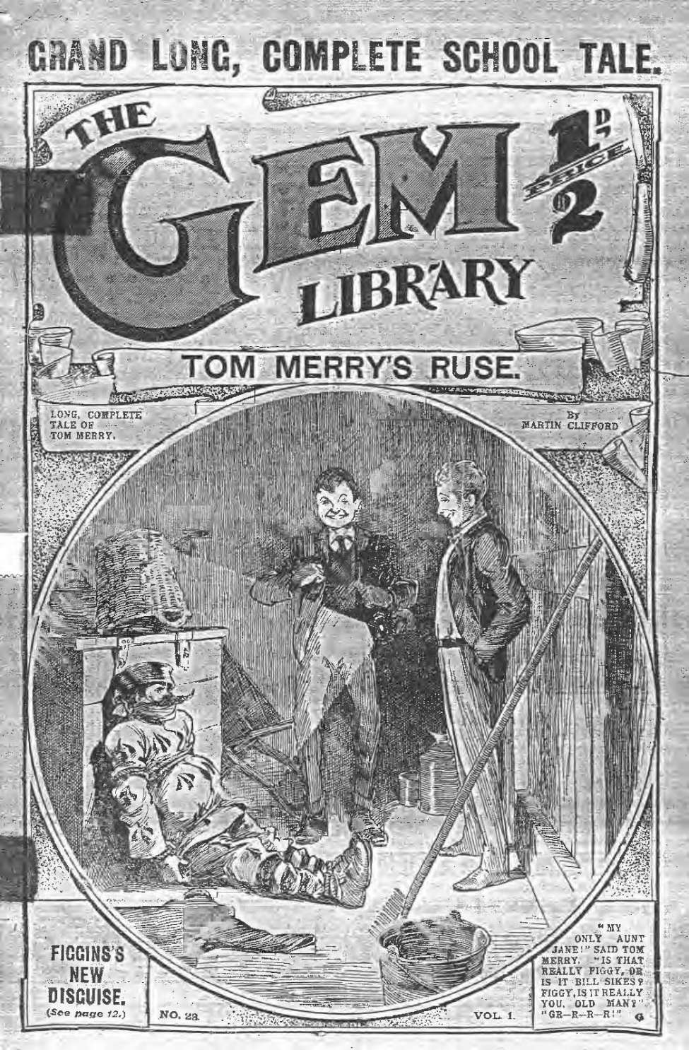 Comic Book Cover For The Gem v1 23 - Tom Merry’s Ruse