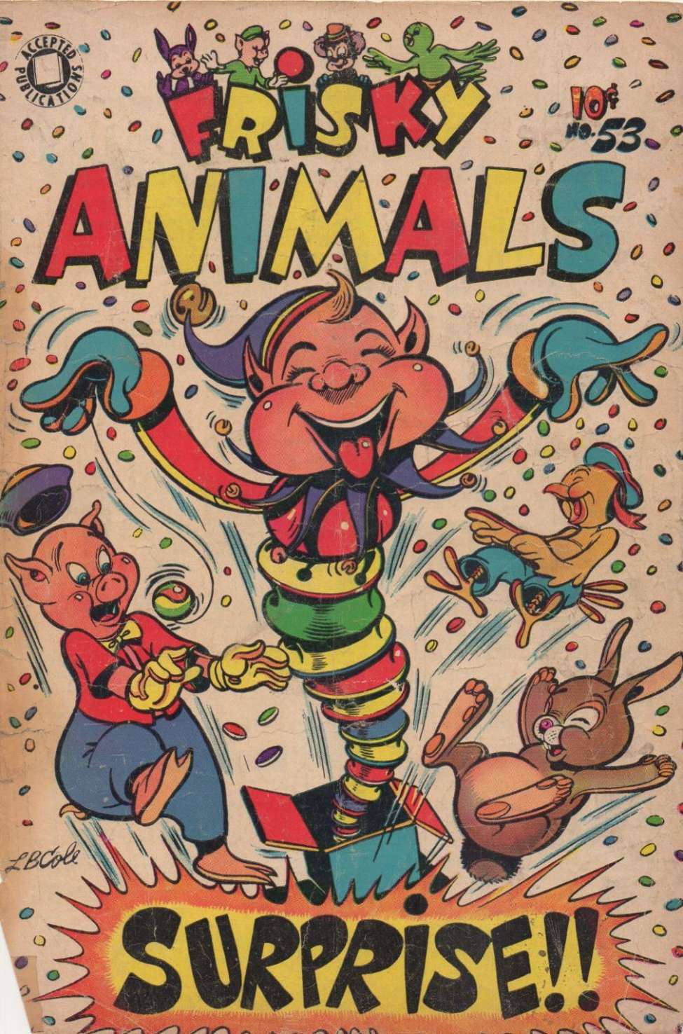 Comic Book Cover For Frisky Animals 53