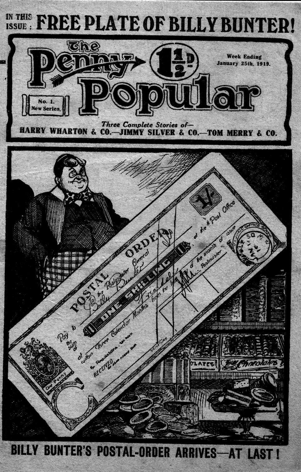 Comic Book Cover For The Popular 1 - Billy Bunter's Postal-Order!