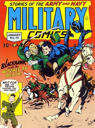 Book Cover For Military Comics 15