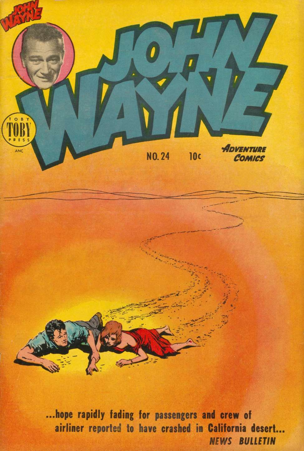 Comic Book Cover For John Wayne Adventure Comics 24 (alt)
