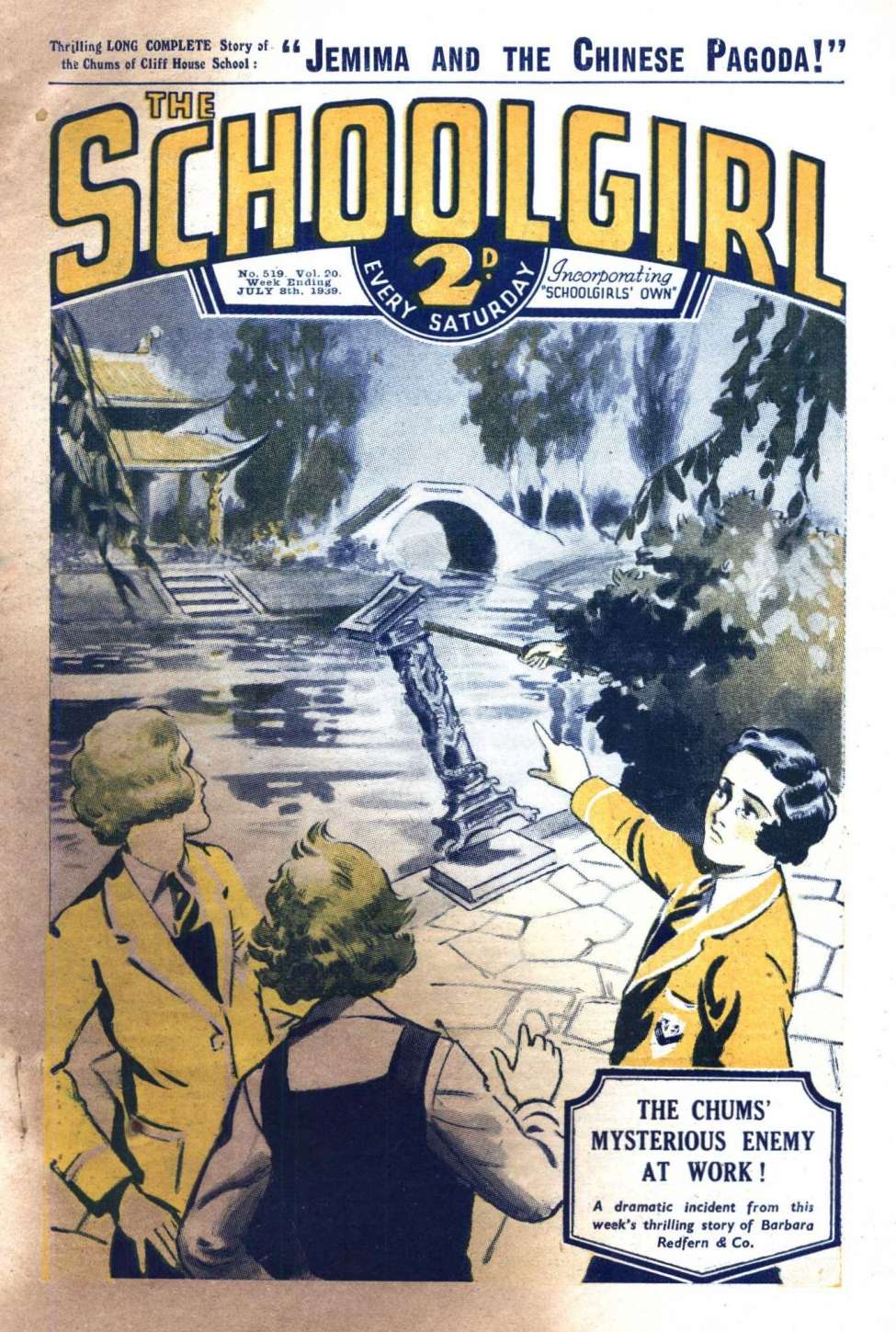 Comic Book Cover For The Schoolgirl 519