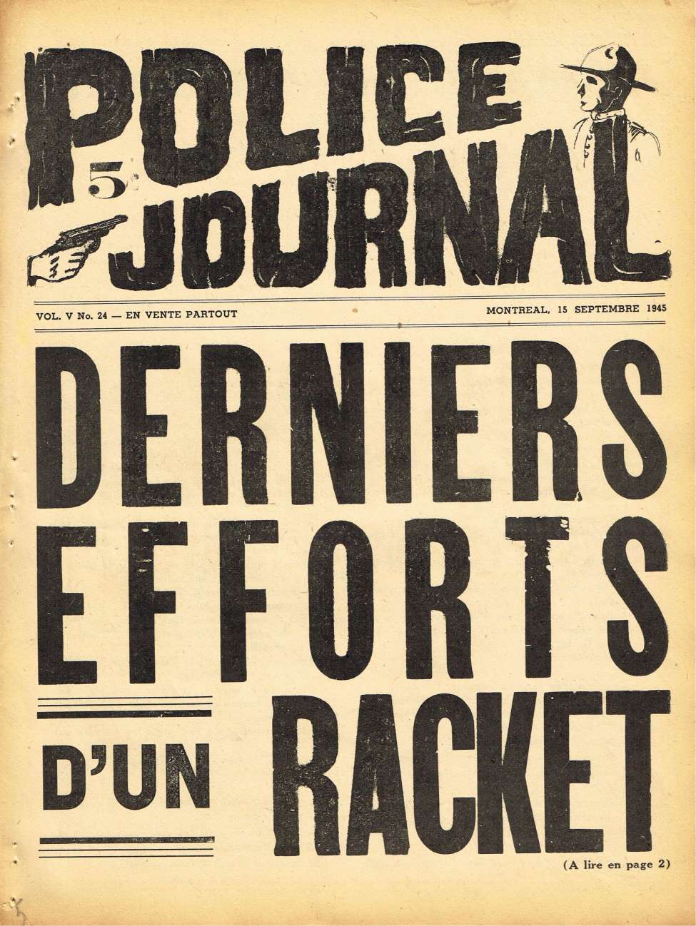 Book Cover For Police Journal v5 24 - Derniers efforts d'un racket