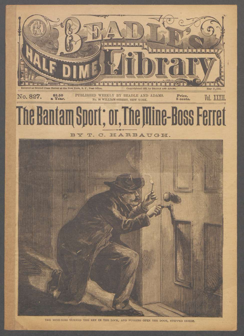 Book Cover For Beadle's Half Dime Library 827 - The Bantam Sport