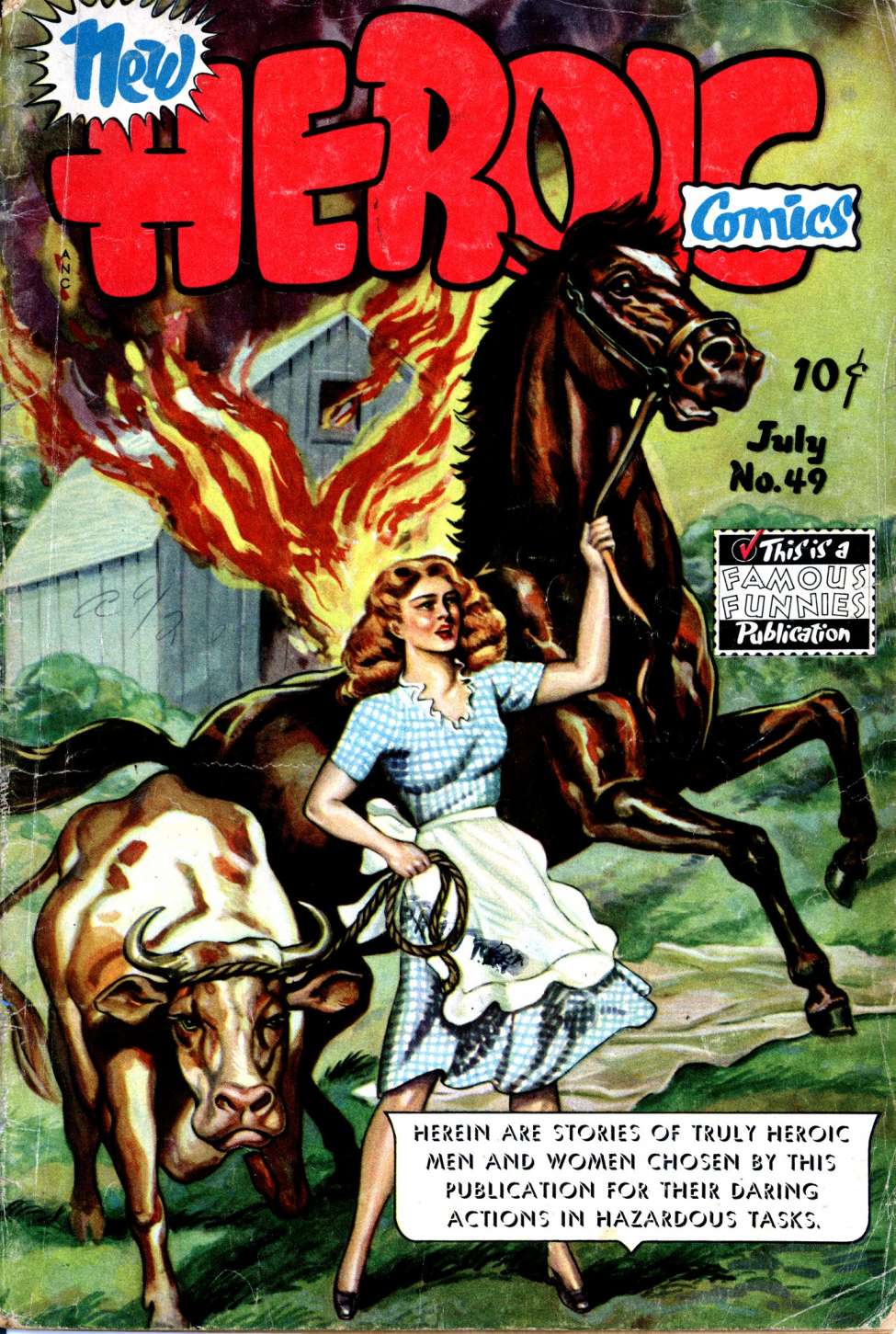 Comic Book Cover For Heroic Comics 49